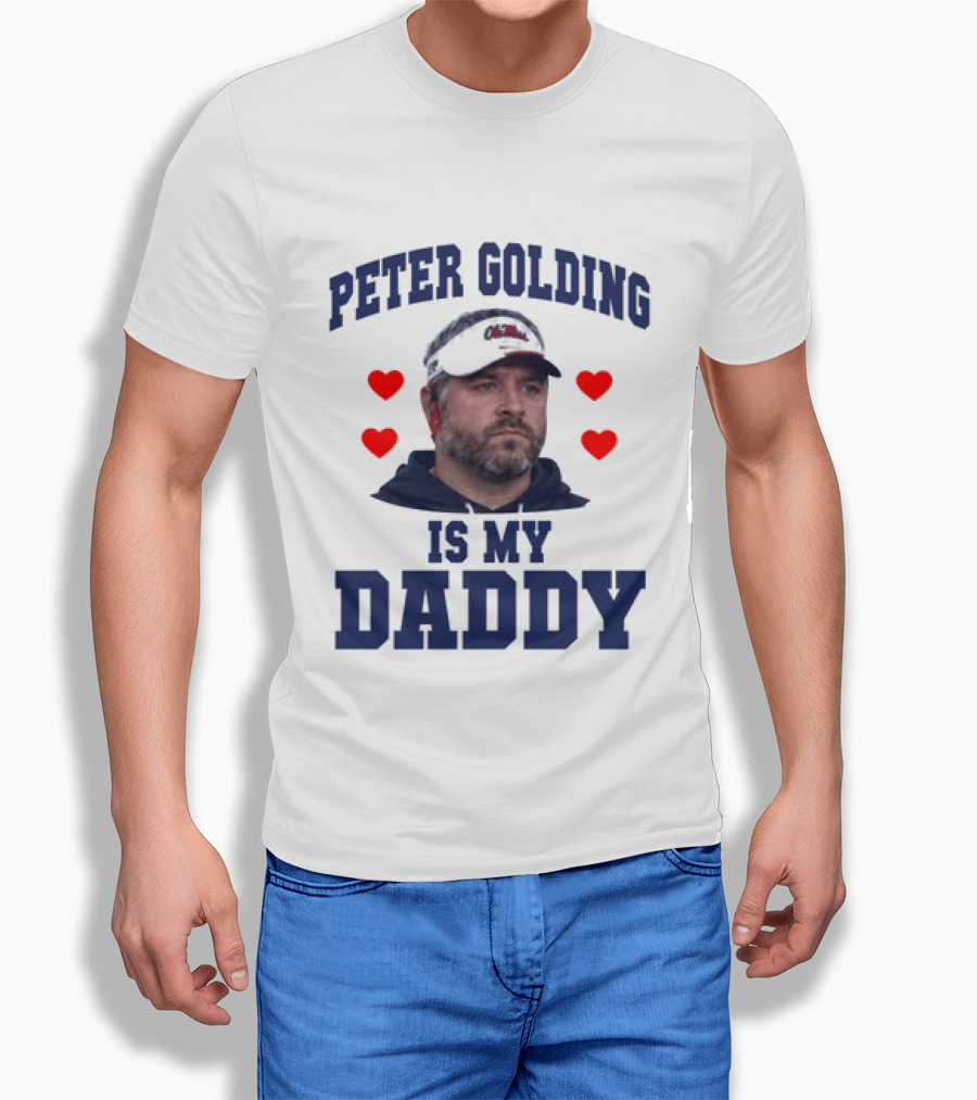 Peter Golding Is My Daddy Red Hearts T-Shirt