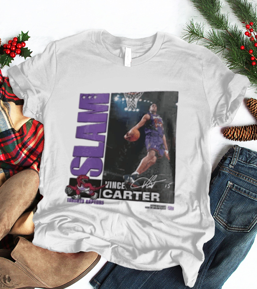 SLAM Vince Carter Top 500 Toronto Raptors Dunk Basketball T-Shirt