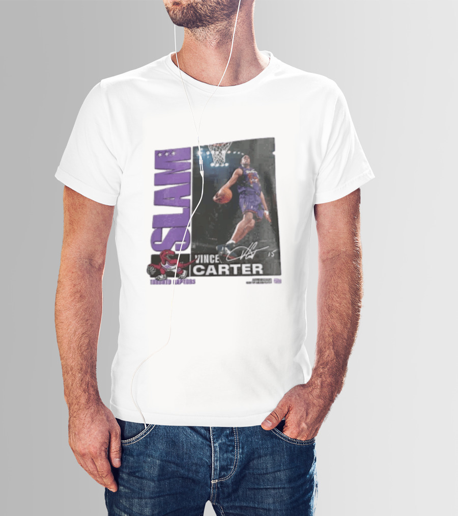 SLAM Vince Carter Top 500 Toronto Raptors Dunk Basketball T-Shirt