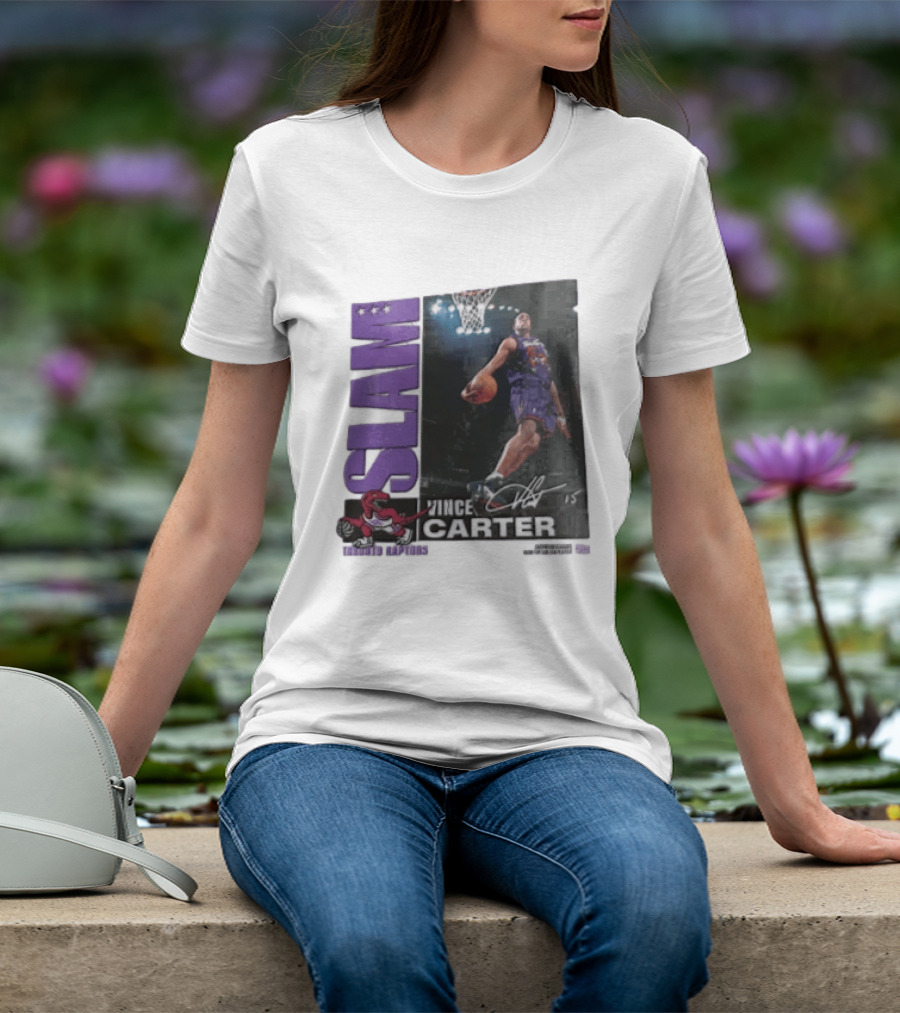 SLAM Vince Carter Top 500 Toronto Raptors Dunk Basketball T-Shirt