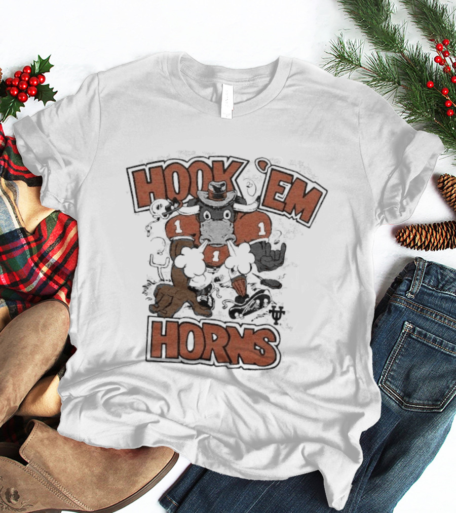 Texas Longhorns Hook Em Horns Longhorn Rush Football Spirit T-Shirt