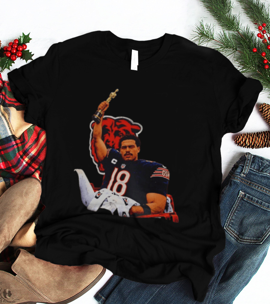 Caleb Williams Chicago Bears Oscar Meme Insight With Iconic Pose And Team Concept T-Shirt