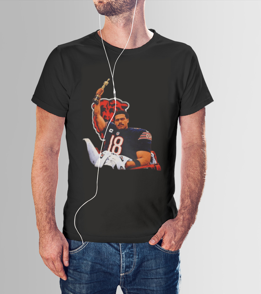 Caleb Williams Chicago Bears Oscar Meme Insight With Iconic Pose And Team Concept T-Shirt