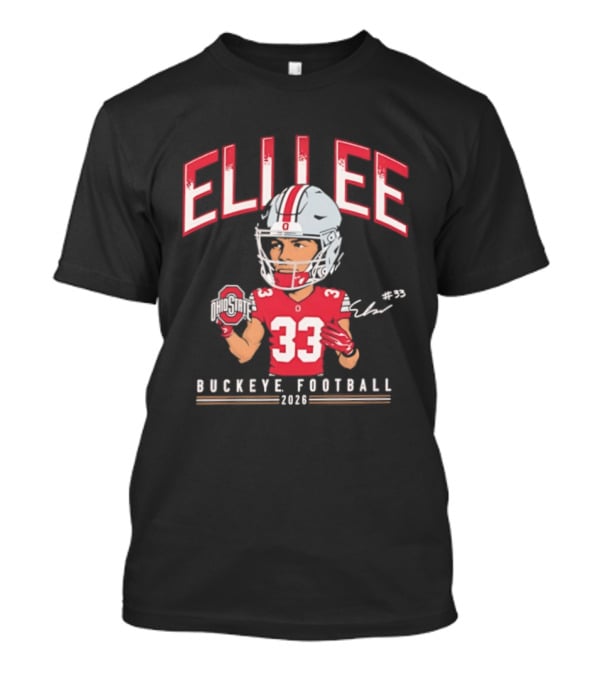 Eli Lee Buckeye Football 2023 Ohio State Buckeyes Caricature T-Shirt