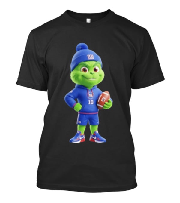 Grinch New York Giants Football 10 3D Cartoon T-Shirt