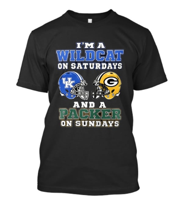 I'm A Wildcat On Saturdays UK Helmet And A Packer On Sundays G Helmet T-Shirt