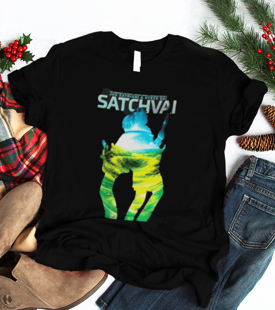 Joe Satriani Steve Vai Satch Vai Legendary Guitarists The Sea Of Emotion T-Shirt