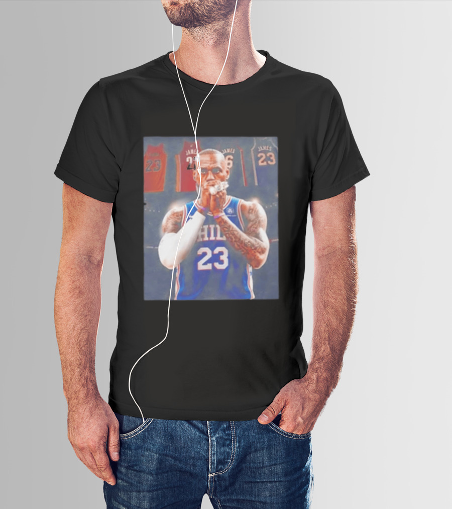 LeBron James Rings Los Angeles Lakers 23 Jerseys 76ers 23 T-Shirt