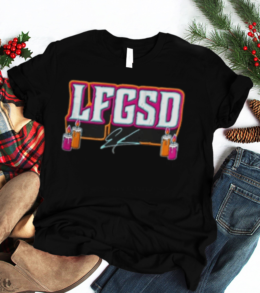 LFGSD Four Lit Candles Graffiti Signature T-Shirt