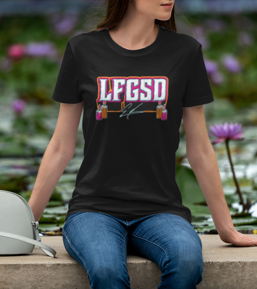 LFGSD Four Lit Candles Graffiti Signature T-Shirt