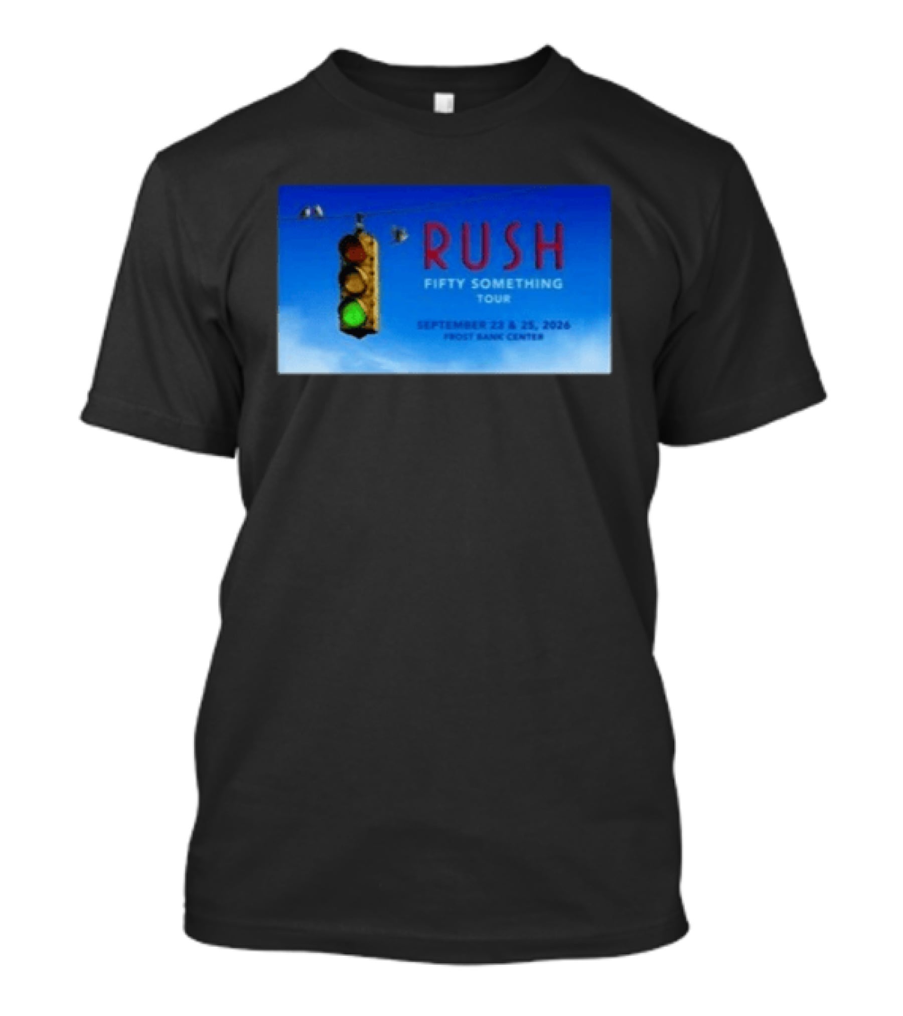 Rush Fifty Something Tour San Antonio TX September 23 25 2026 Frost Bank Center Concert T-Shirt