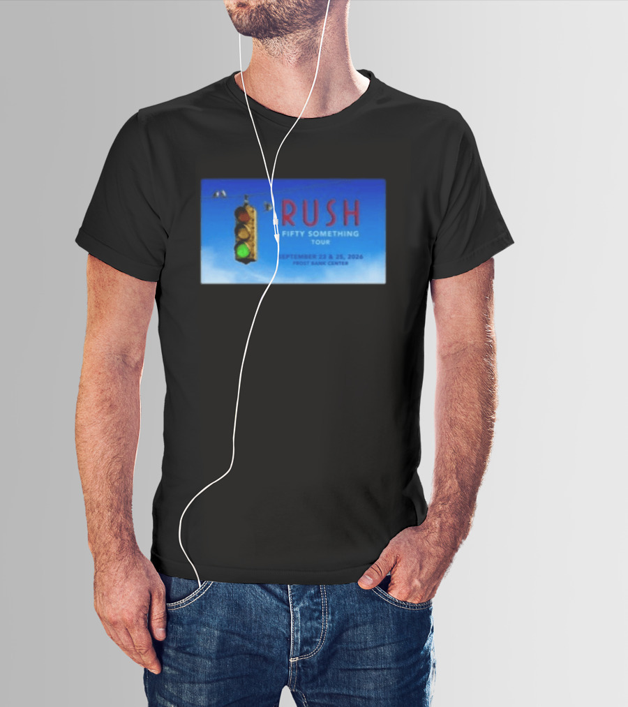 Rush Fifty Something Tour San Antonio TX September 23 25 2026 Frost Bank Center Concert T-Shirt