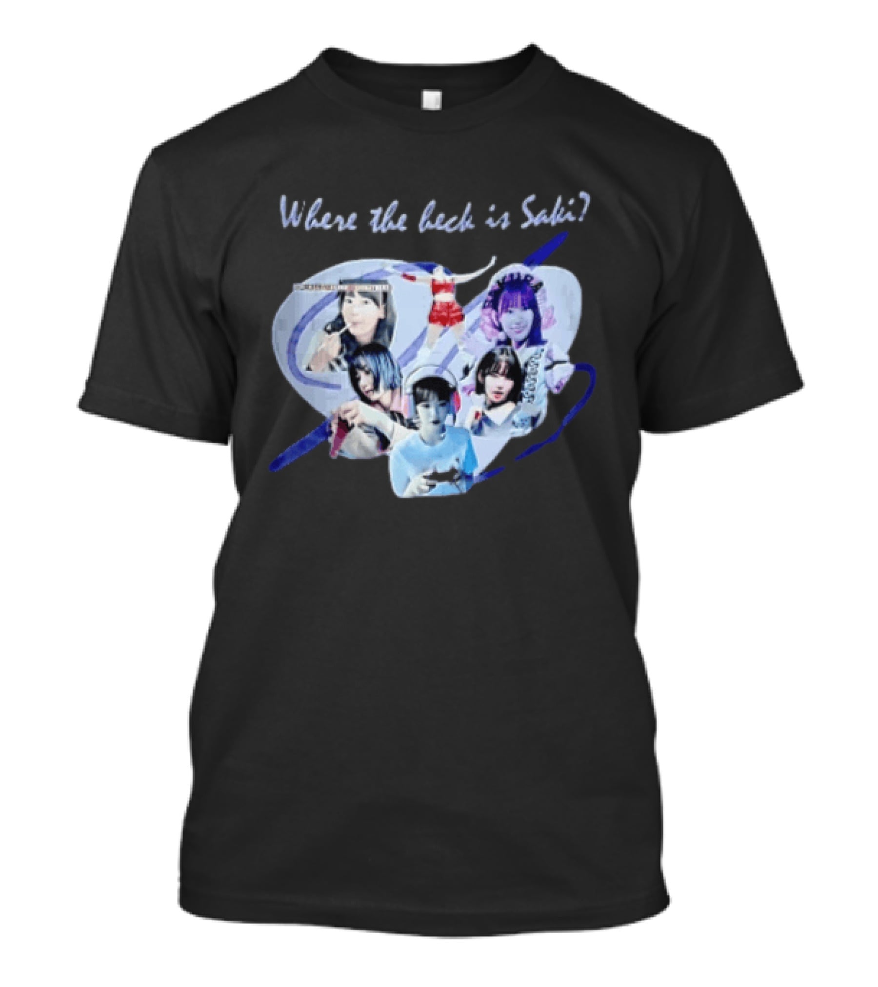 Saki Sakura Where The Heck Is Collage Of Female Idol Photos Miyawaki T-Shirt