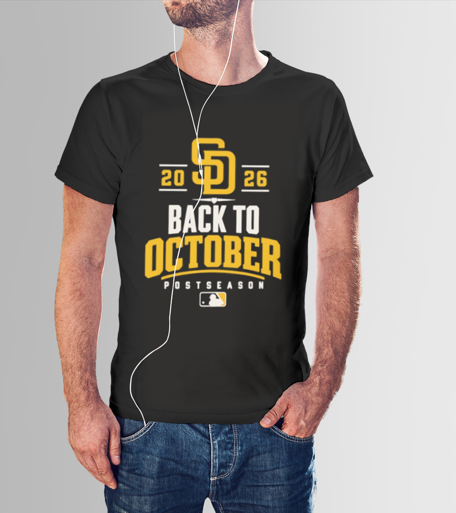 San Diego Padres 2026 Back To October Postseason Baseball MLB T-Shirt