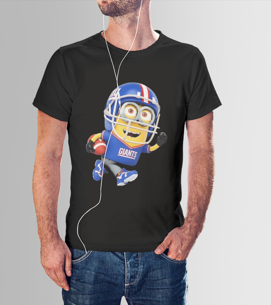 Minion Football Character New York Giants Collaboration T-Shirt