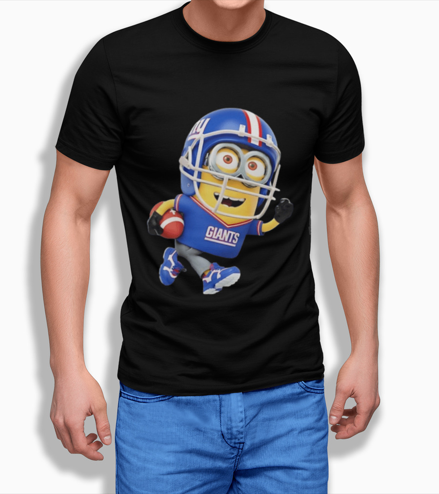 Minion Football Character New York Giants Collaboration T-Shirt