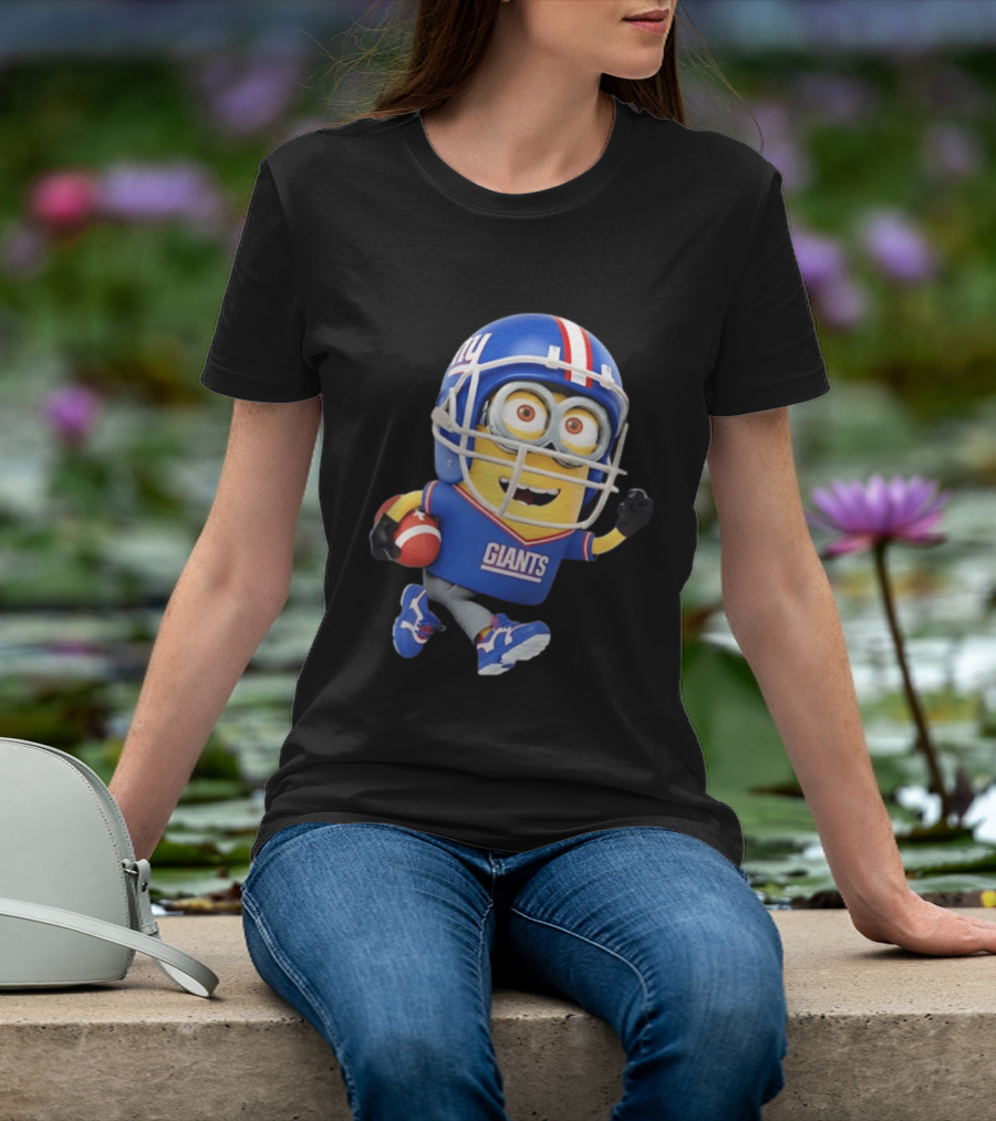 Minion Football Character New York Giants Collaboration T-Shirt