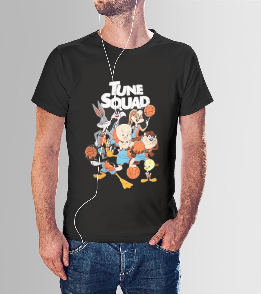 Tune Squad Looney Tunes Characters Basketball Space Jam T-Shirt