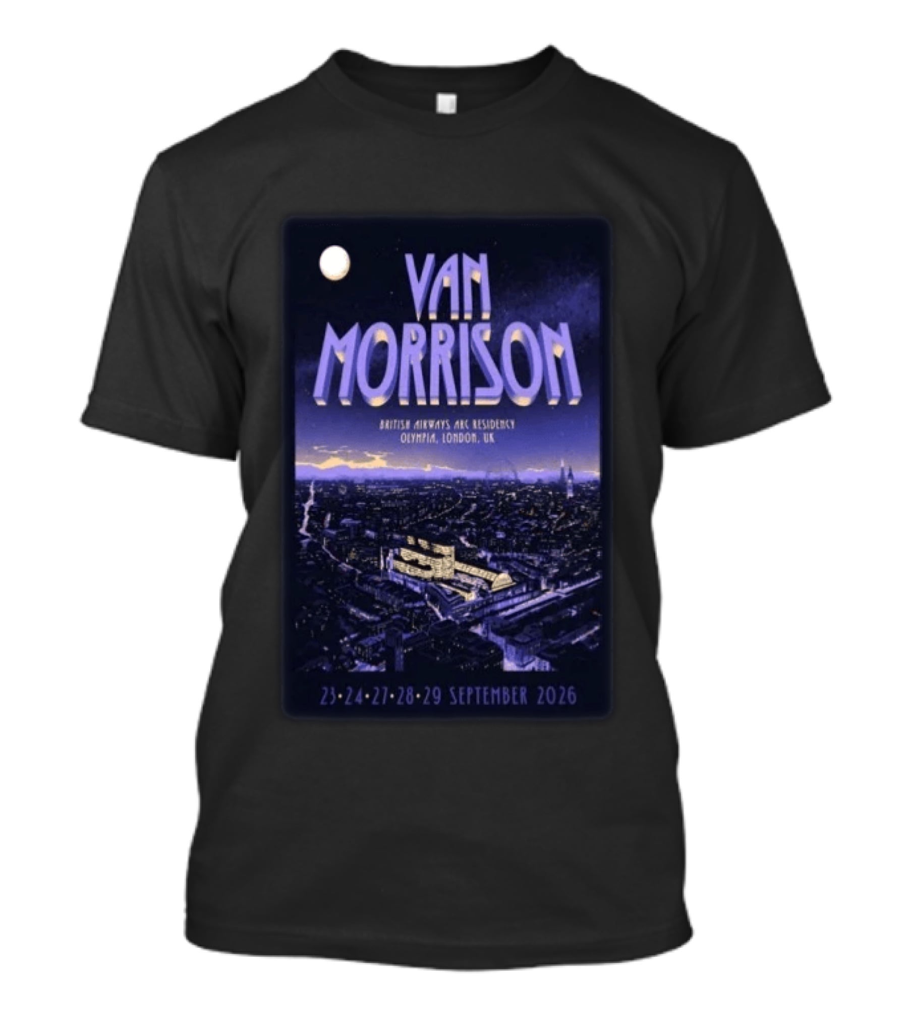 Van Morrison British Airways ARC Residency Olympia London UK September 23 29 2026 T-Shirt