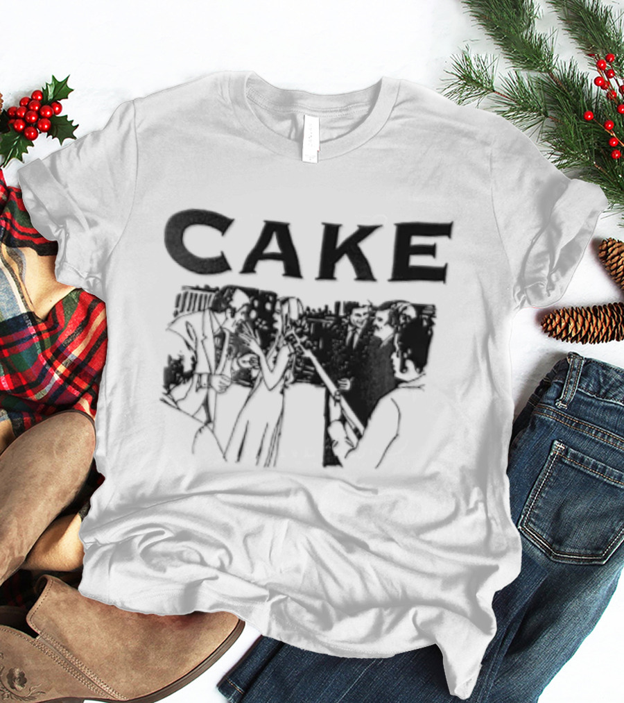 CAKE Band Silhouette In Suits With Instruments T-Shirt