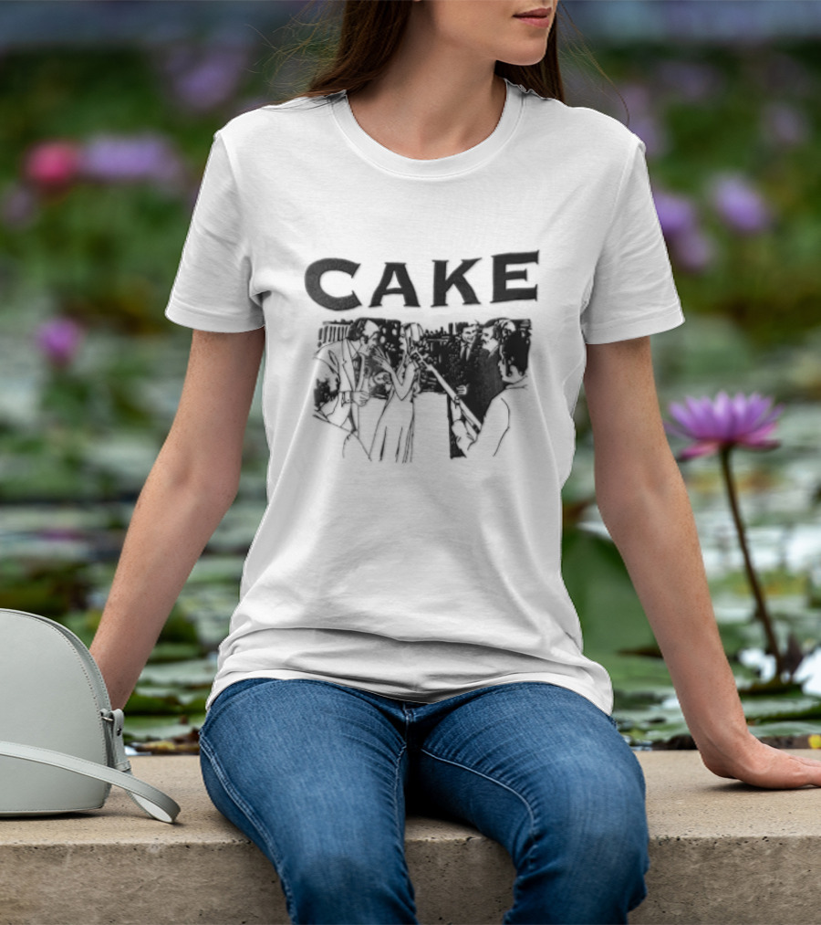 CAKE Band Silhouette In Suits With Instruments T-Shirt