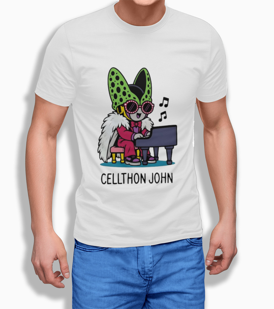 Cellthon John Dragon Ball Z Piano Music Fun T-Shirt