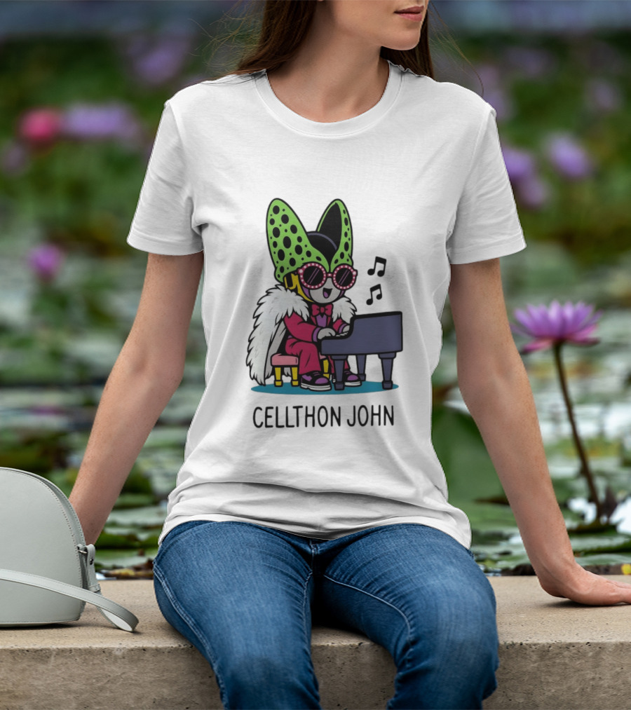 Cellthon John Dragon Ball Z Piano Music Fun T-Shirt