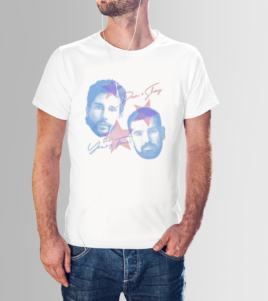Dan And Shay The Young Tour Crewneck Stars Faces T-Shirt
