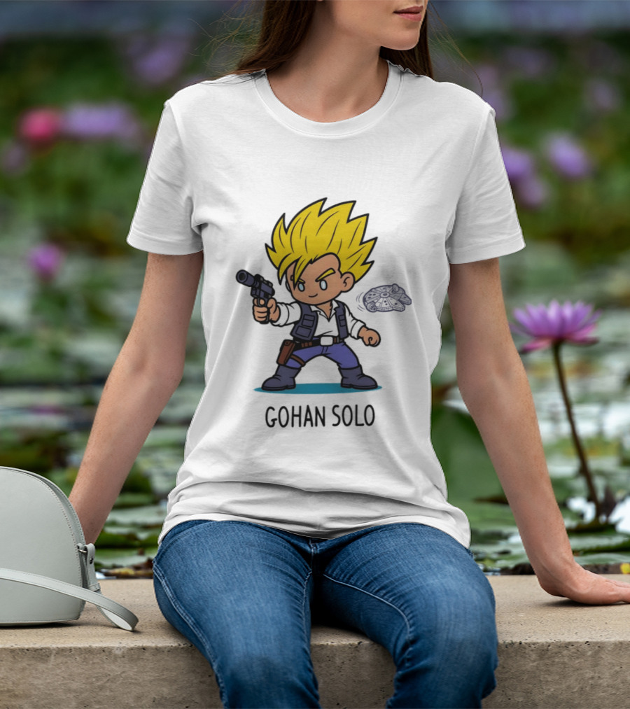 Gohan Solo Star Wars Dragon Ball Z Mashup Super Saiyan T-Shirt