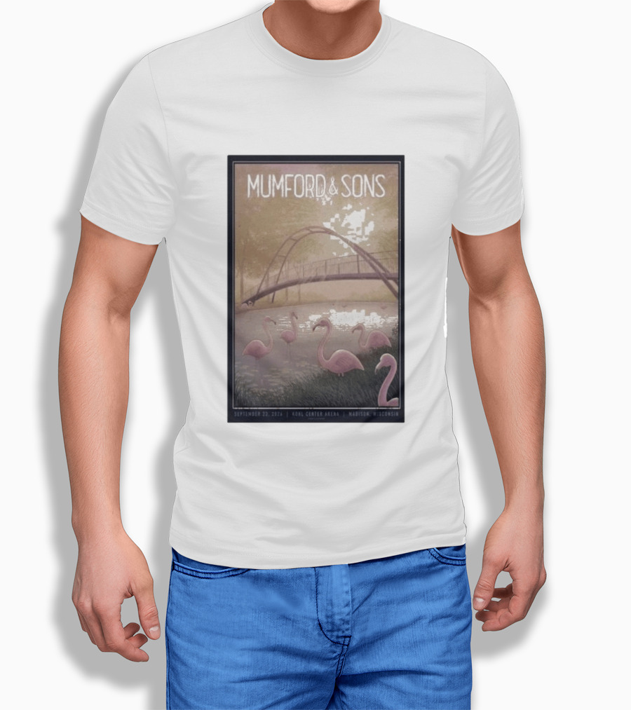 Mumford And Sons Concert Featuring Flamingos At Kohl Center Arena Madison WI September 23 2026 T-Shirt
