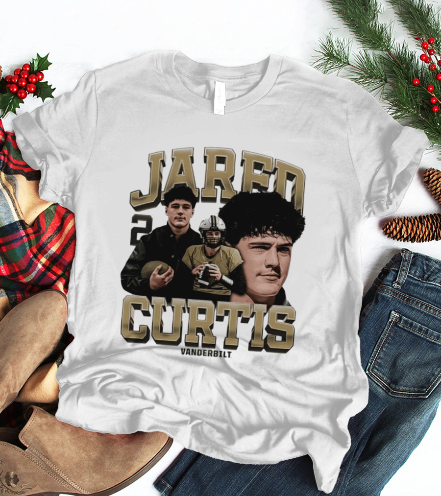 Vanderbilt Jared Curtis Football No 2 Commodores Collage T-Shirt
