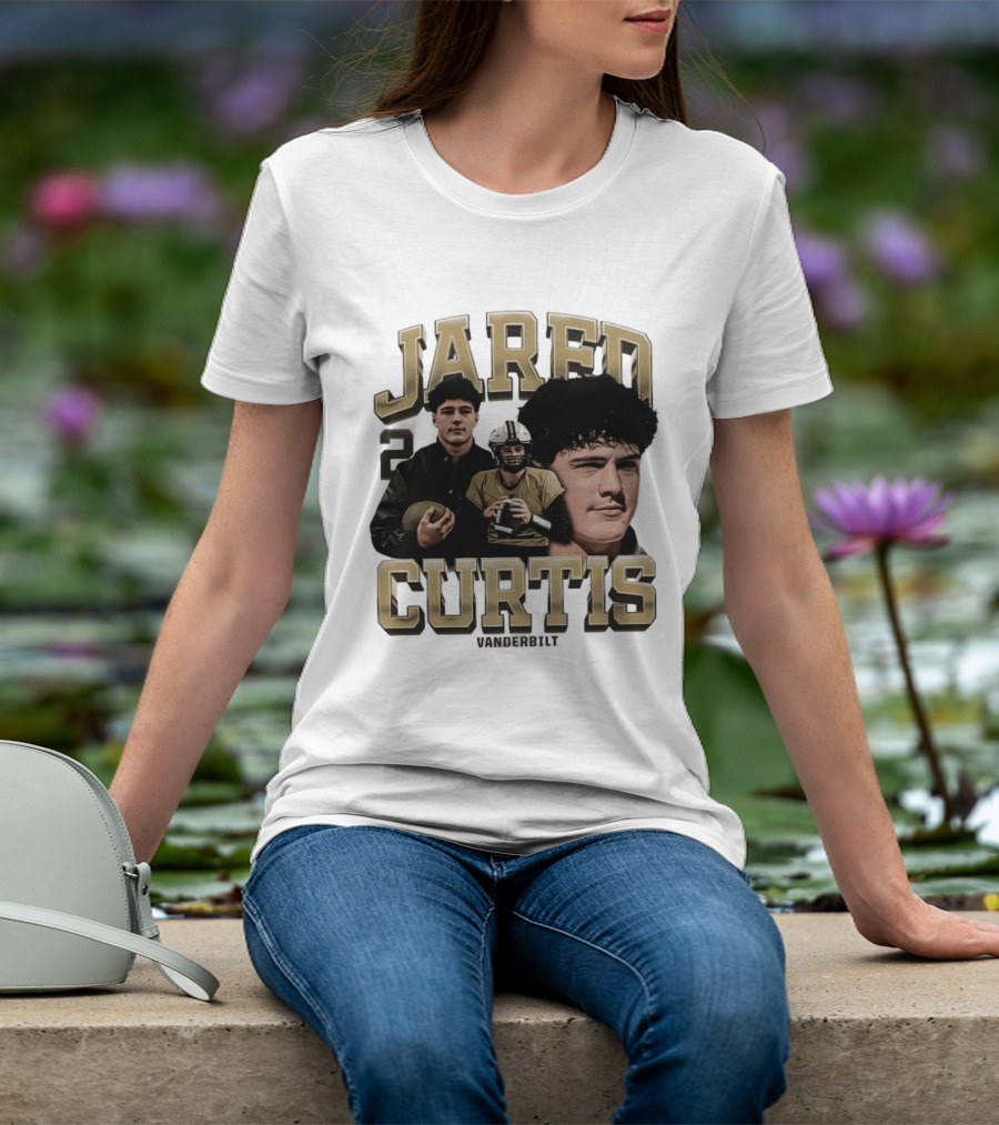 Vanderbilt Jared Curtis Football No 2 Commodores Collage T-Shirt