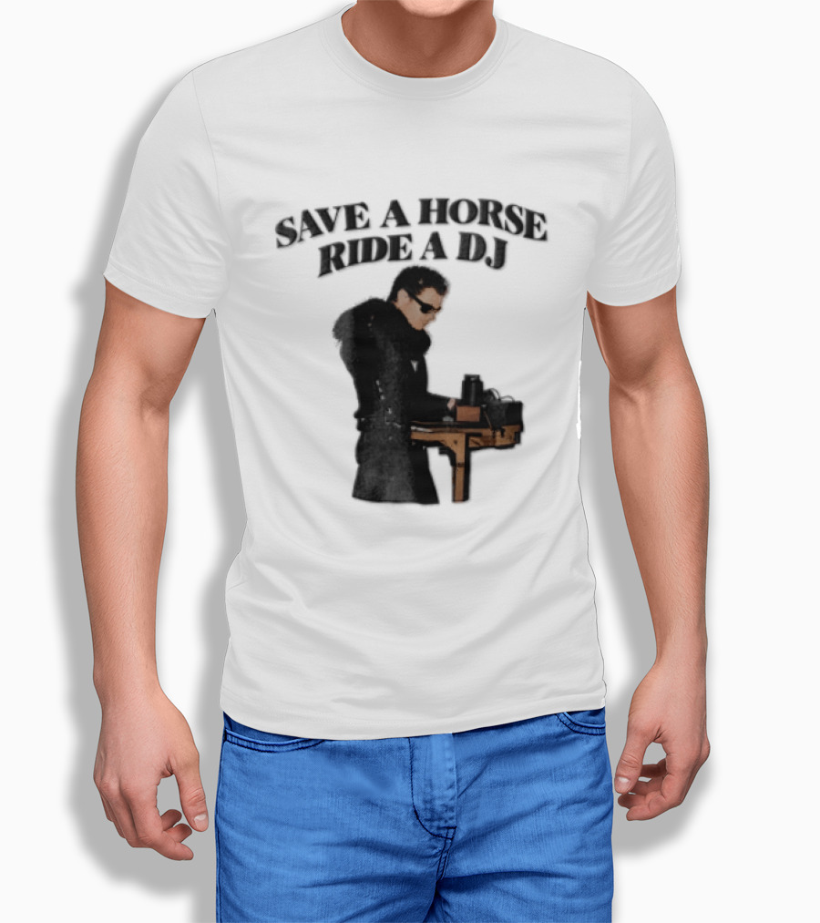 Save A Horse Ride A DJ Sunglasses Turntable Musician T-Shirt