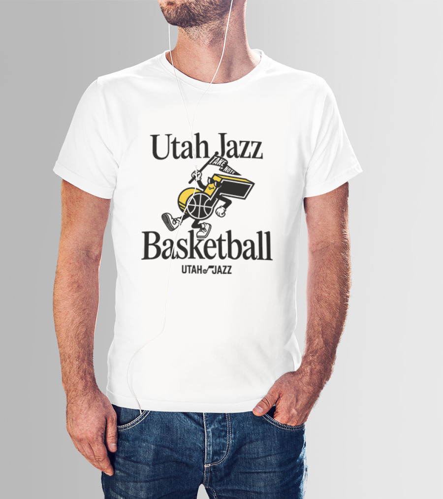 Utah Jazz Take Note Basketball T-Shirt