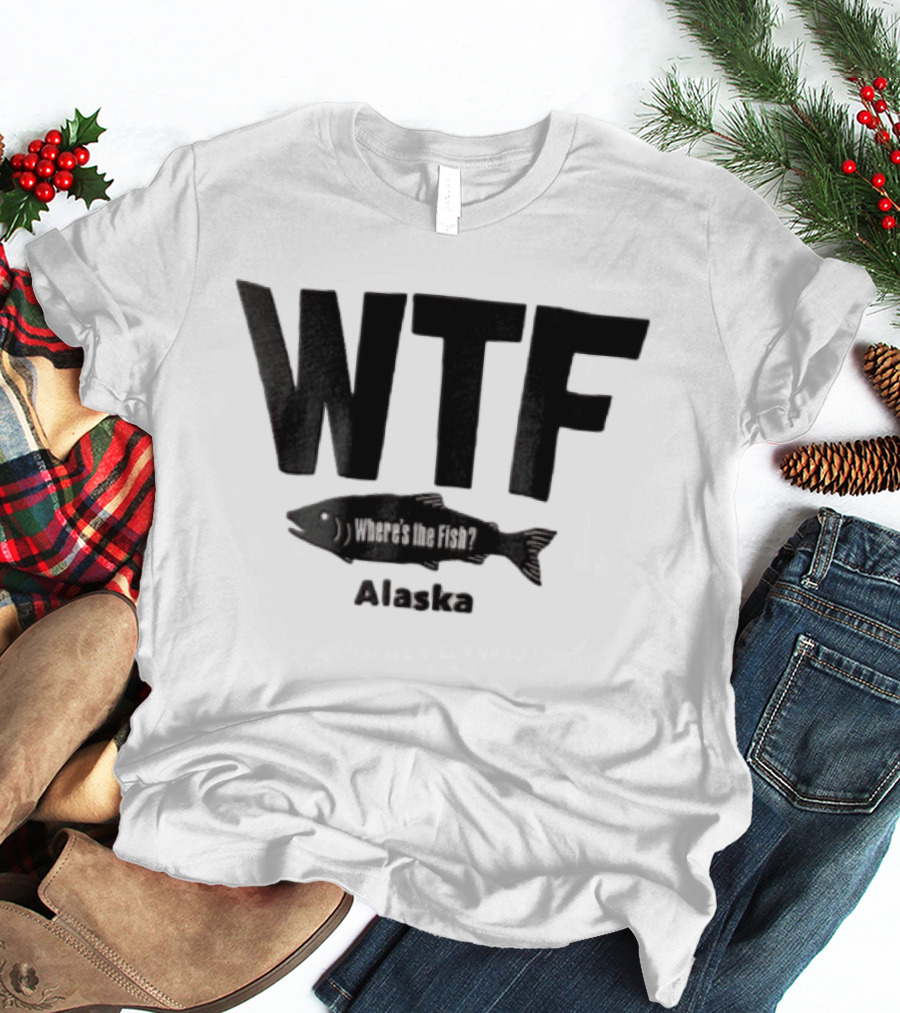 WTF Where's The Fish Alaska Black T-Shirt
