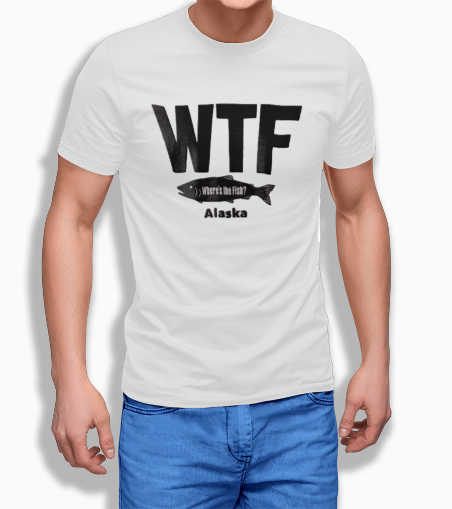 WTF Where's The Fish Alaska Black T-Shirt