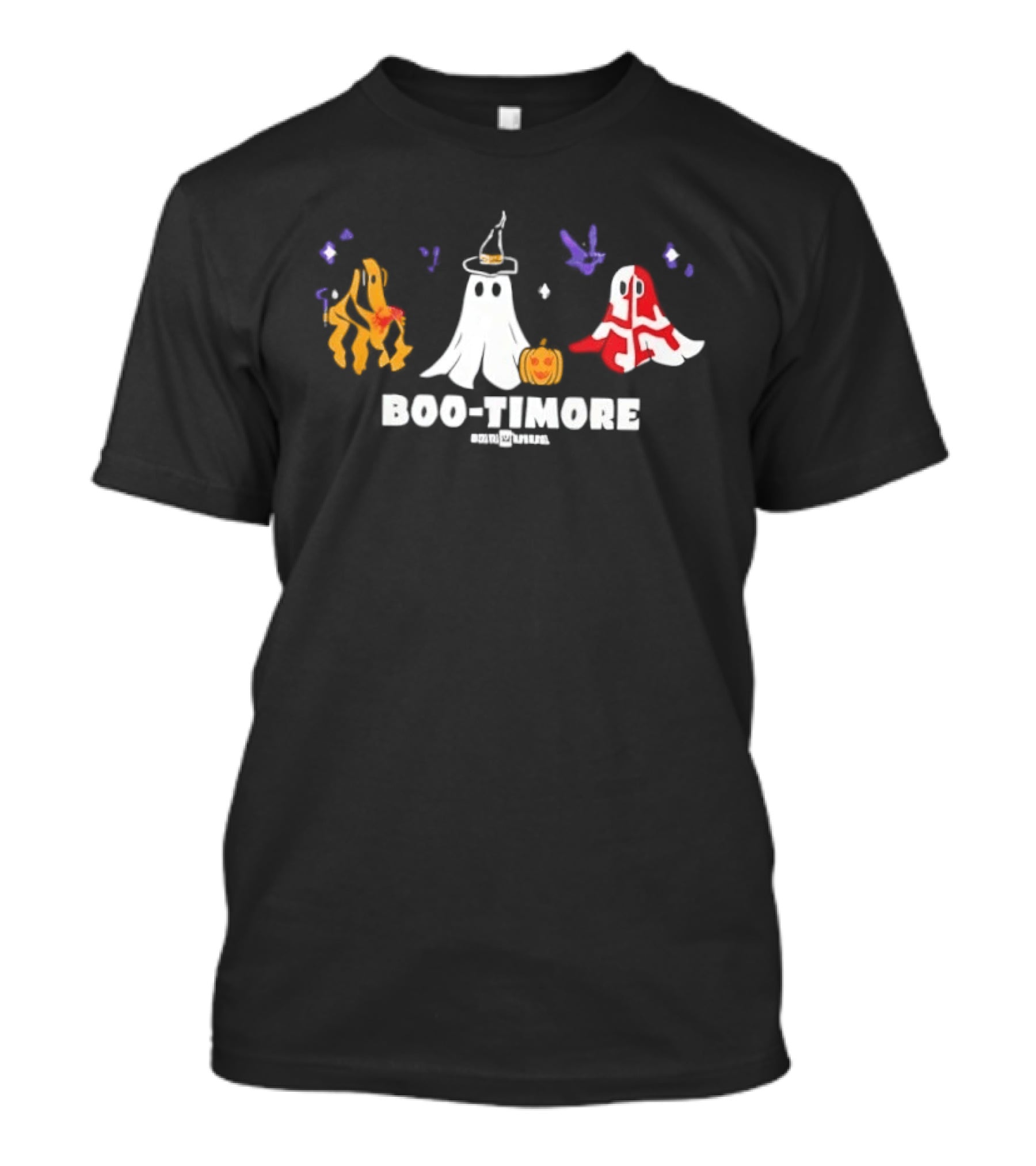 Boo Timore Halloween Ghost Crab Pumpkin Pelican Ravens Orioles T-Shirt