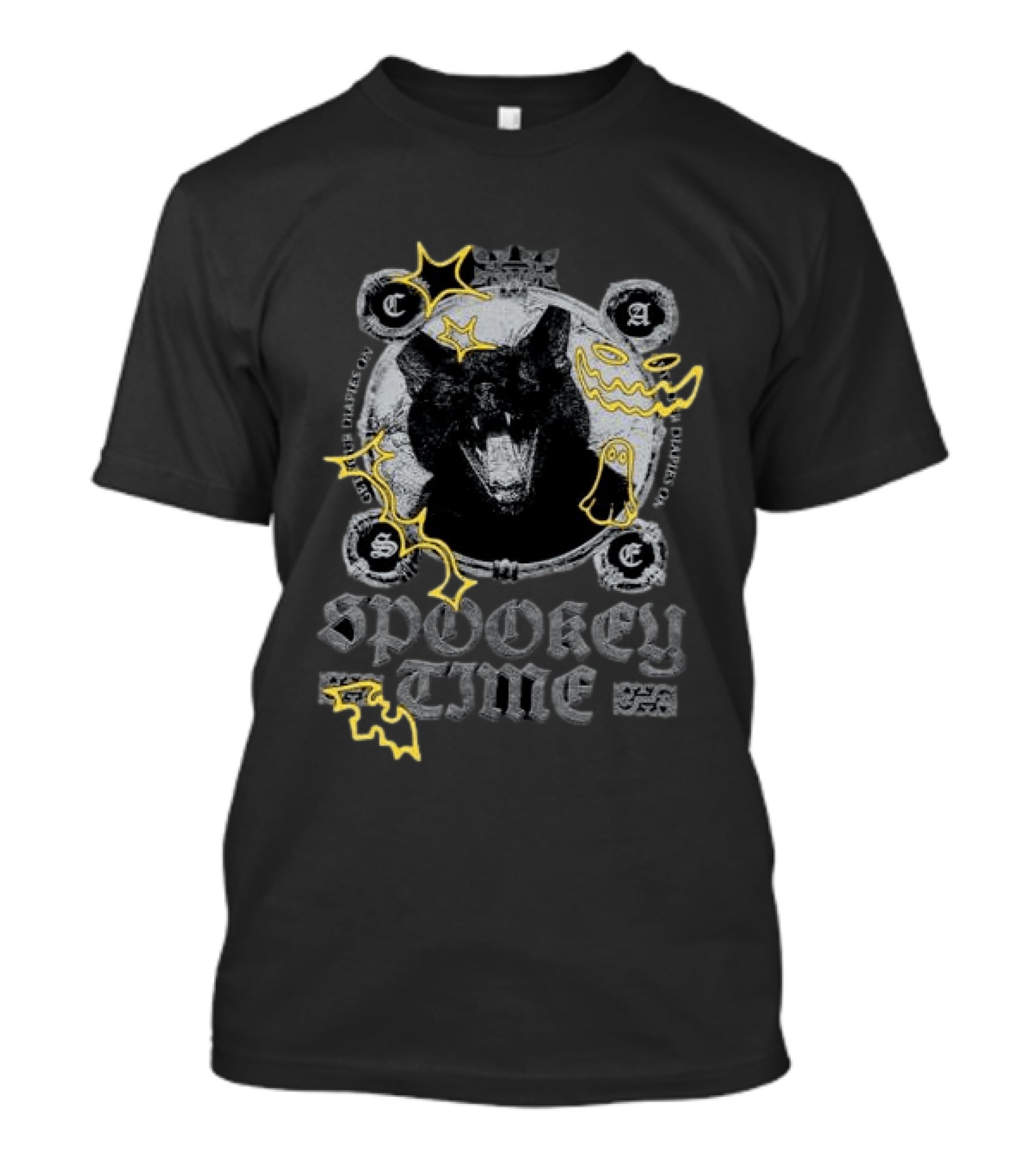 Caseoh Games Store Spooky Time Wolf Ghost Halloween T-Shirt