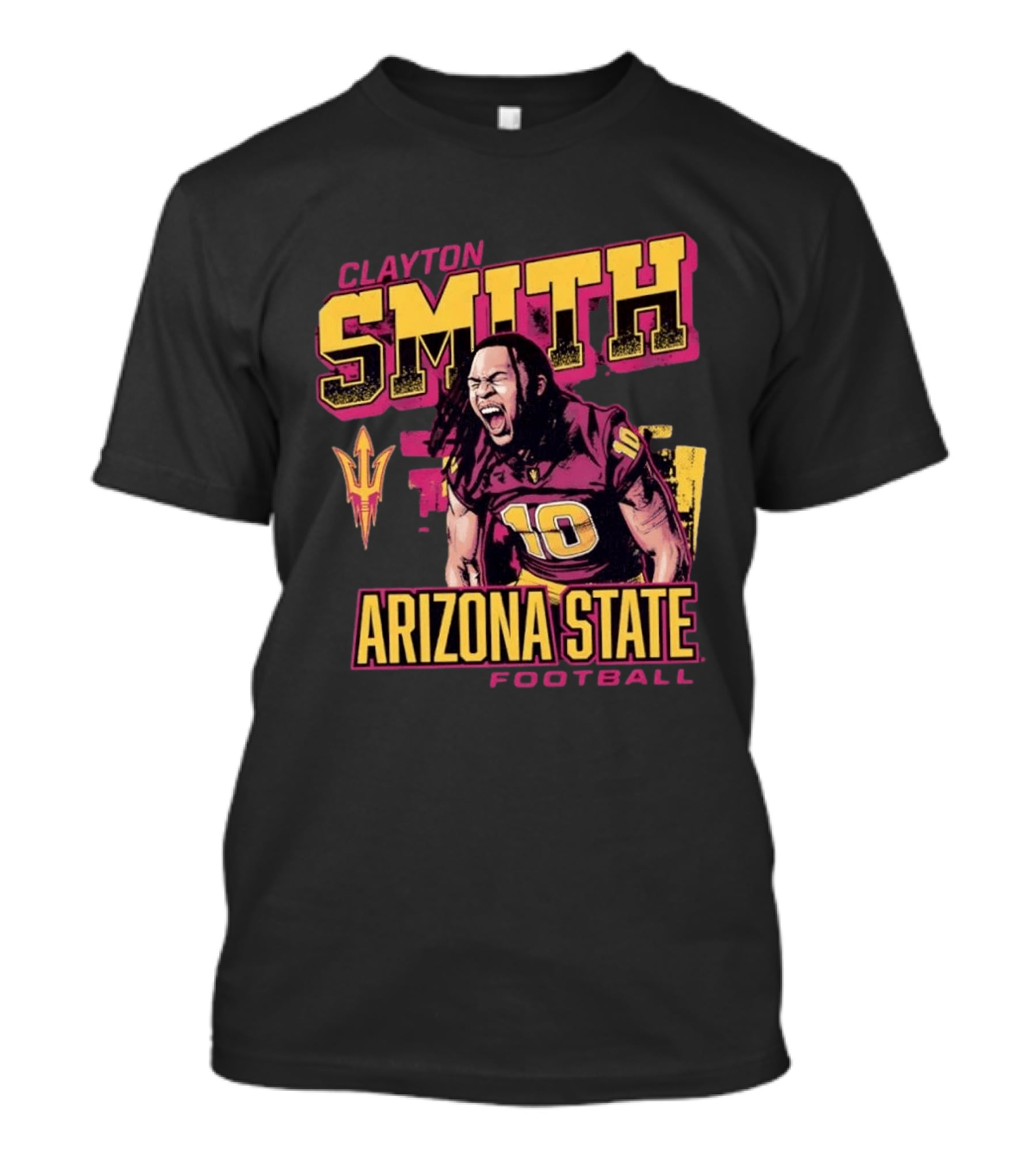 Clayton Smith No 10 Arizona State Football Sun Devils T-Shirt