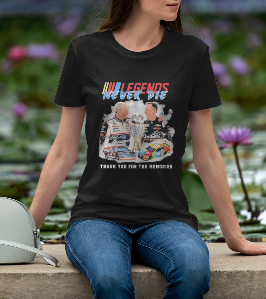 NASCAR Legends Never Die Dale Earnhardt Kyle Busch Thank You For The Memories T-Shirt