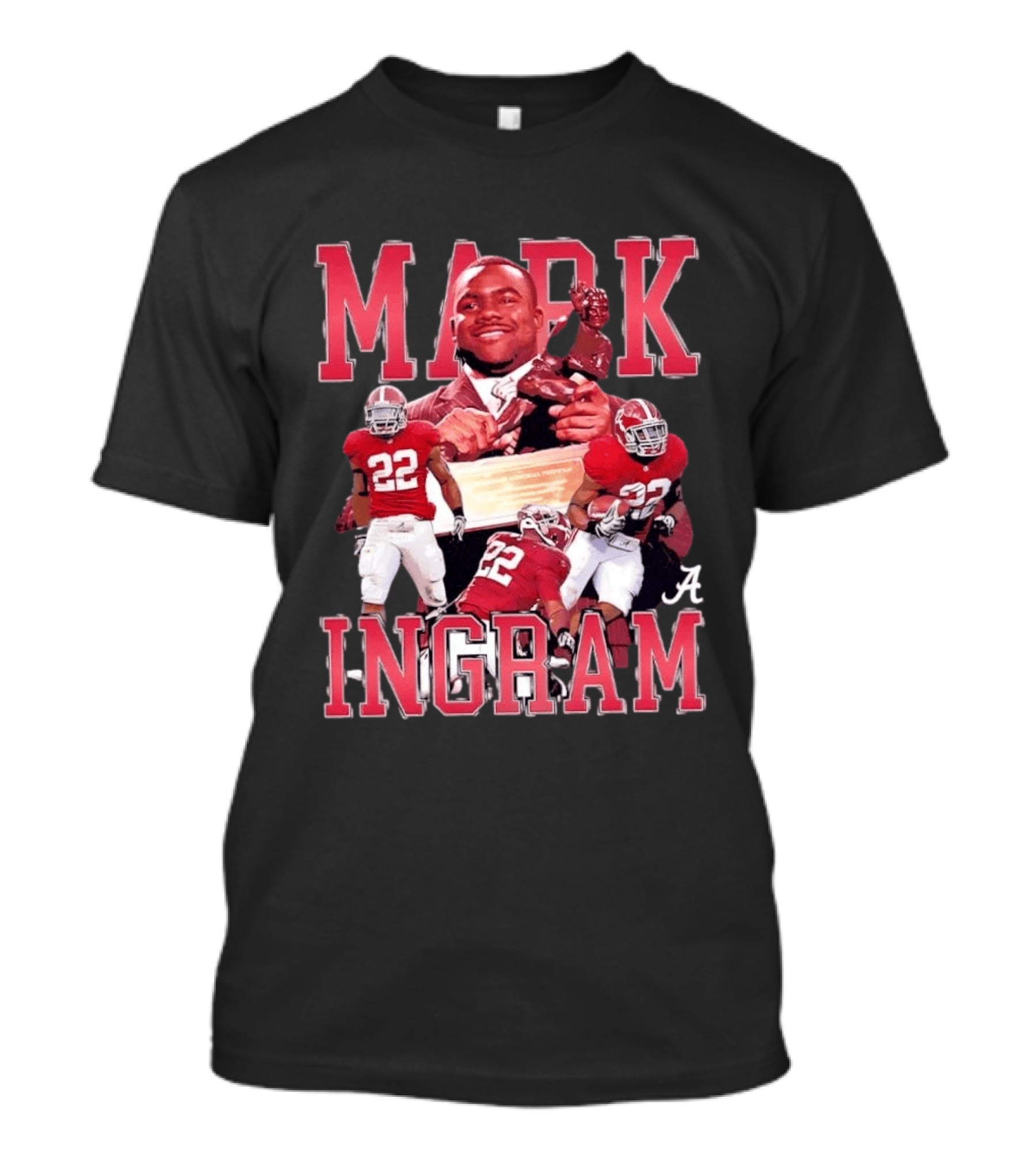 Mark Ingram Alabama Crimson Tide NCAA Football Collage 22 T-Shirt