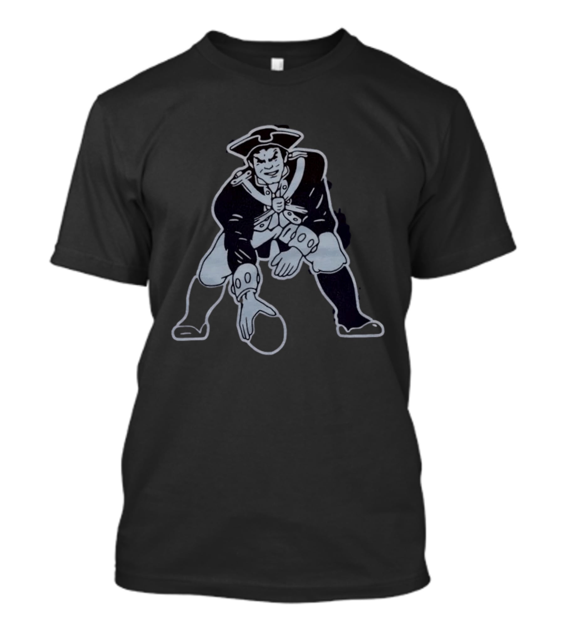 New England Patriots Pat Patriot 1979 Football Blackout T-Shirt