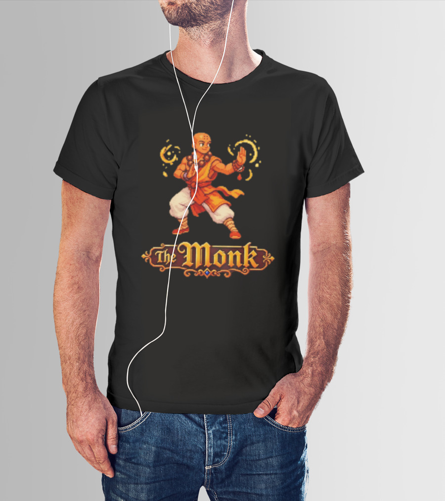 The Monk 16 Bit Retro Game T-Shirt