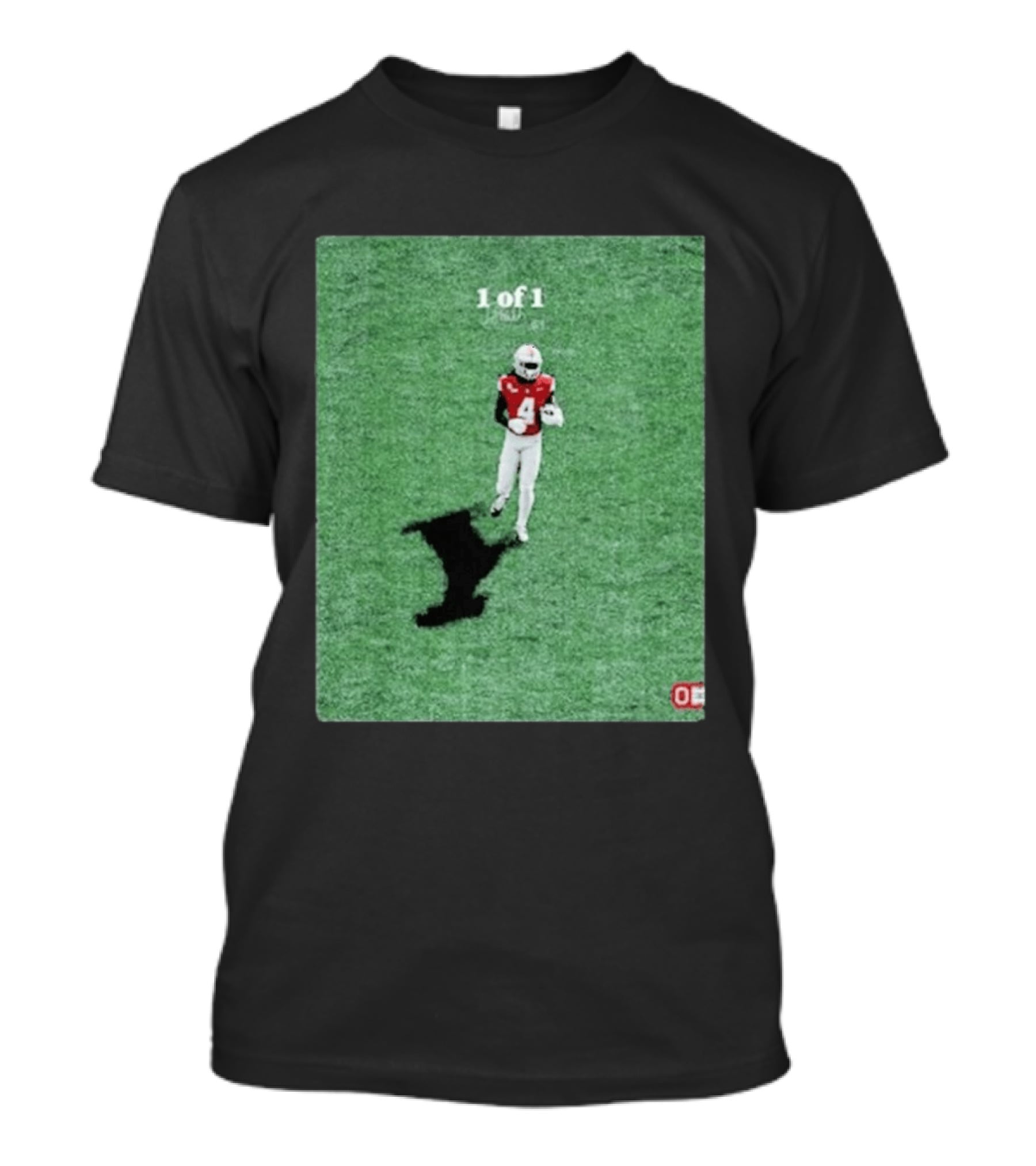 1 Of 1 Jeremiah Smith Ohio State Buckeyes Goat Shadow Football T-Shirt