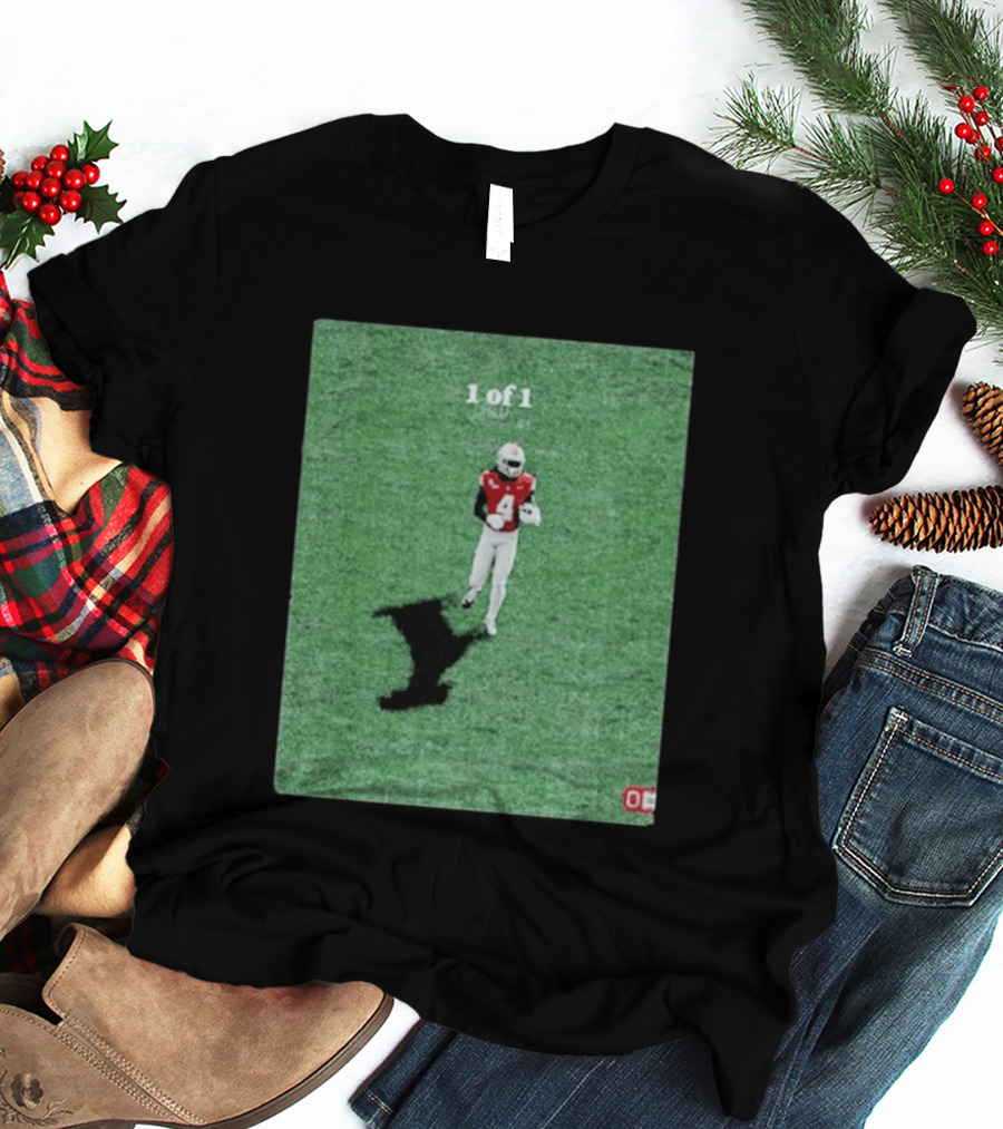 1 Of 1 Jeremiah Smith Ohio State Buckeyes Goat Shadow Football T-Shirt