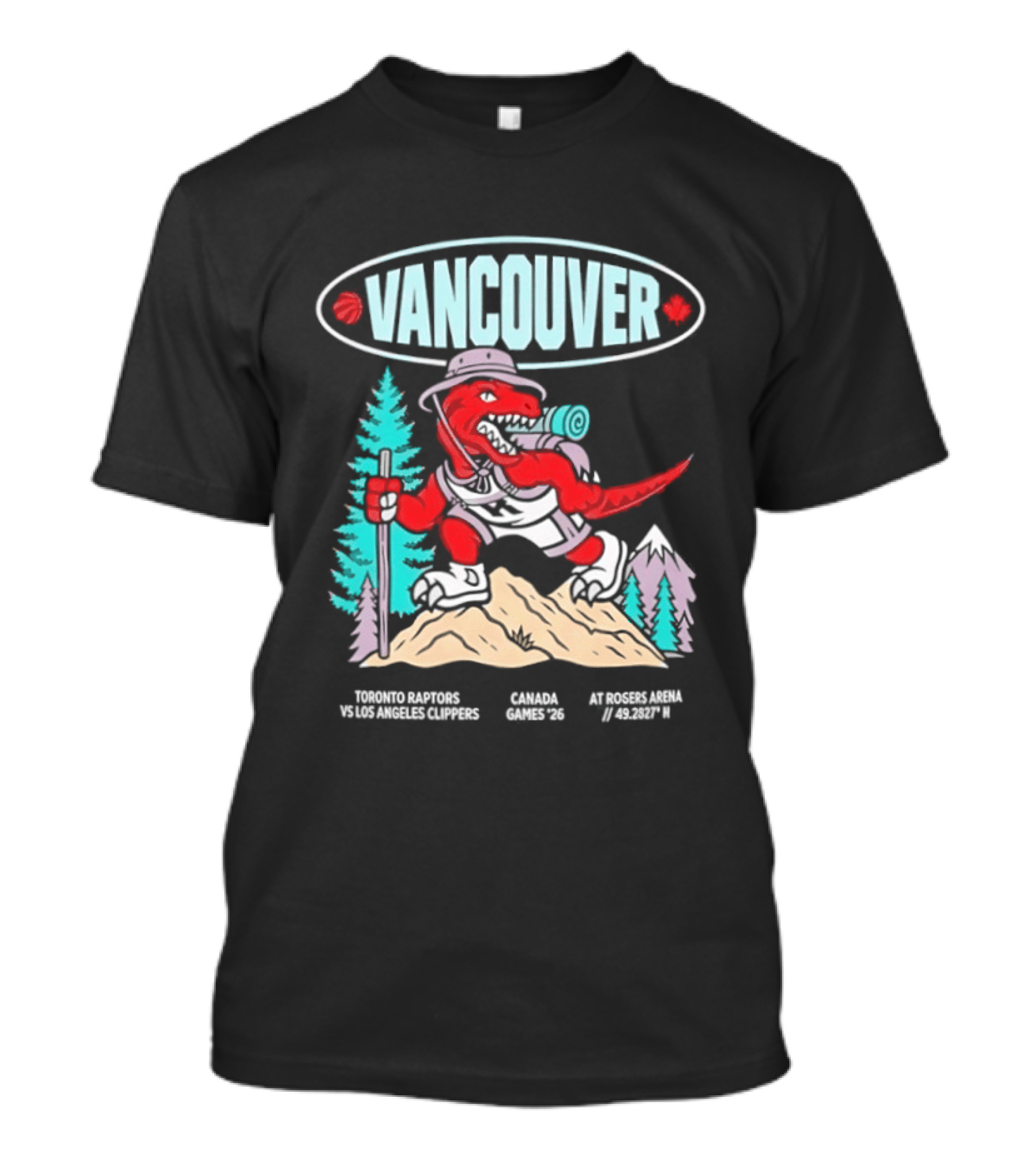 Toronto Raptors Vs Los Angeles Clippers Canada Games 2026 Vancouver Retro Style Basketball Event T-Shirt