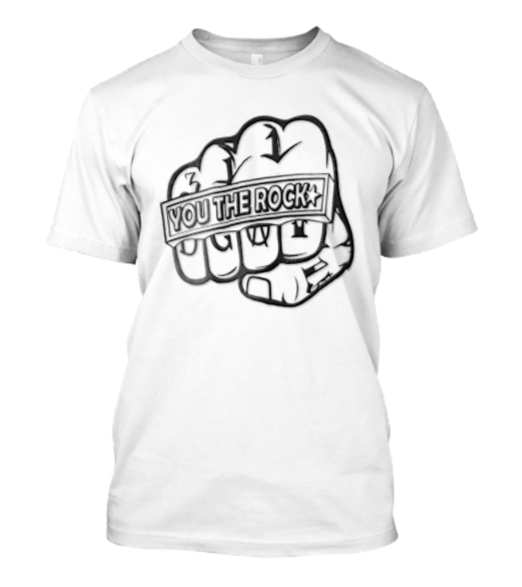 WWE The Rock Fist Tattoo Battle Art YOU THE Rock T-Shirt