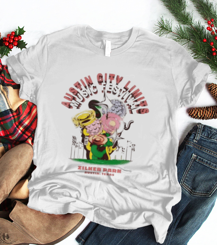 Austin City Limits Music Festival Psychedelic Florals 2023 Lineup T-Shirt