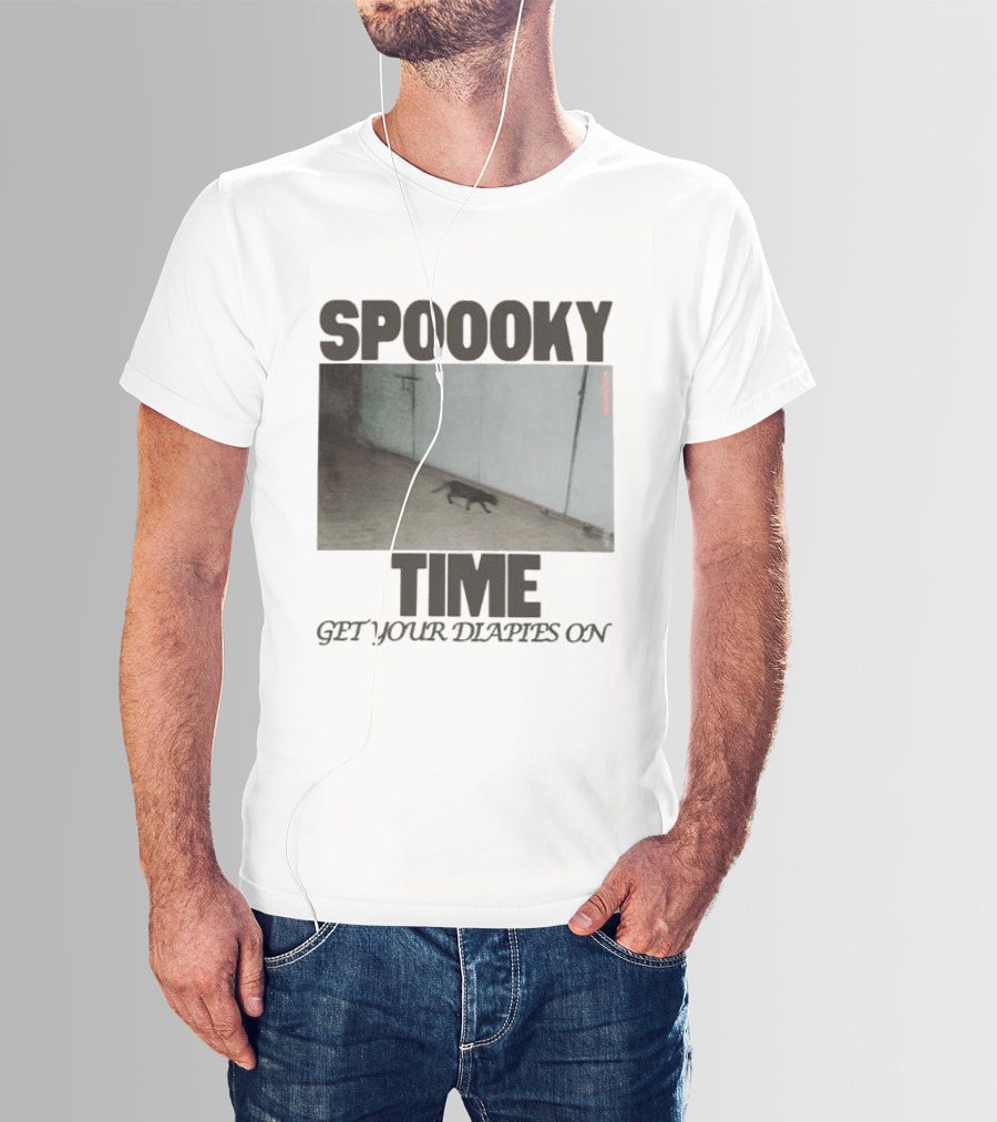 Spoooky Time Get Your Diapers On Caseoh Games Store Kitty CCTV T-Shirt