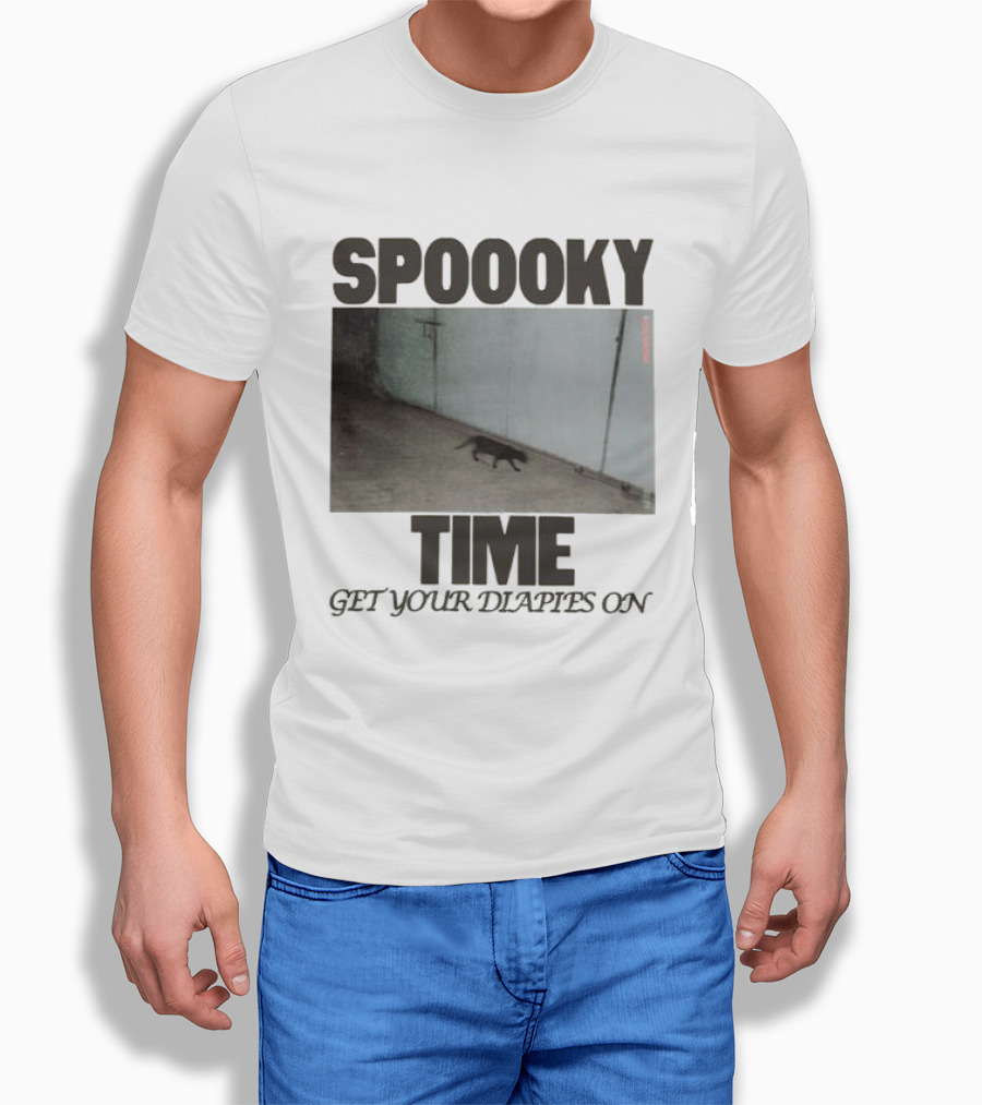 Spoooky Time Get Your Diapers On Caseoh Games Store Kitty CCTV T-Shirt